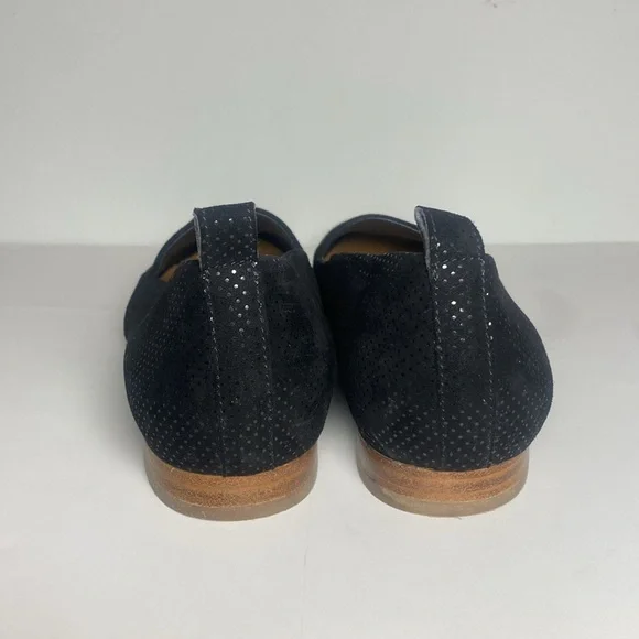 Paul Green Munchen Naomi Perforated Black Loafer Flats, Size US 8.5 or UK 6